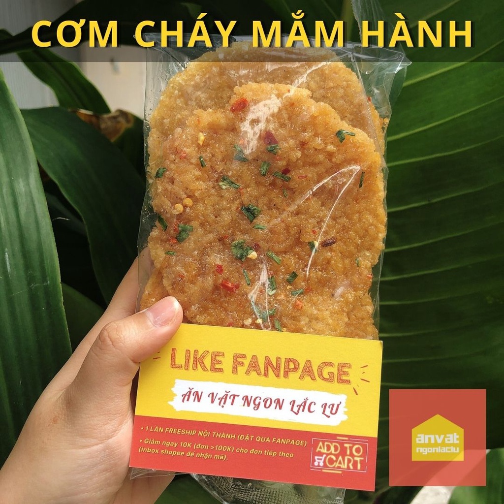 CƠM CHÁY MẮM HÀNH GÓI 3 MIẾNG TO GIÒN TAN CỰC ĐÃ