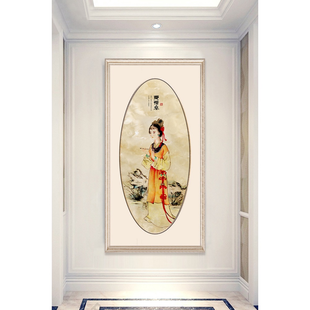 In hình ép gỗ Laminate TRANH HÀNH LANG TRUNG QUỐC - Mẫu 113 (50x75, 60x90, 70x110). In ảnh theo yêu cầu