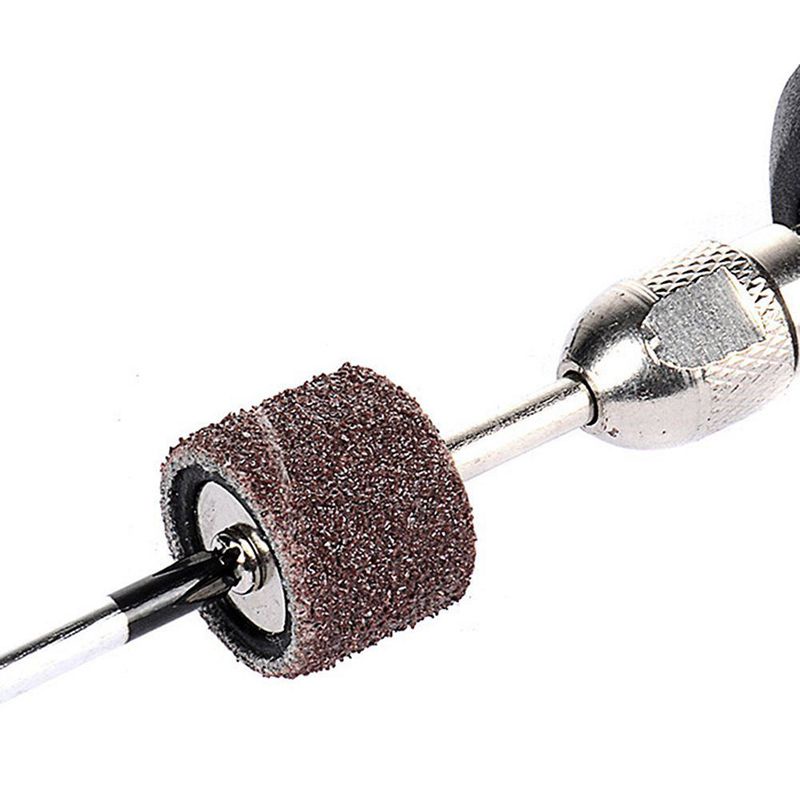 Bộ 132 cuộn giấy nhám với hộp đựng gồm 120 chiếc ống nhám và 12 mũi mài cho dụng cụ xoay chất lượng cao