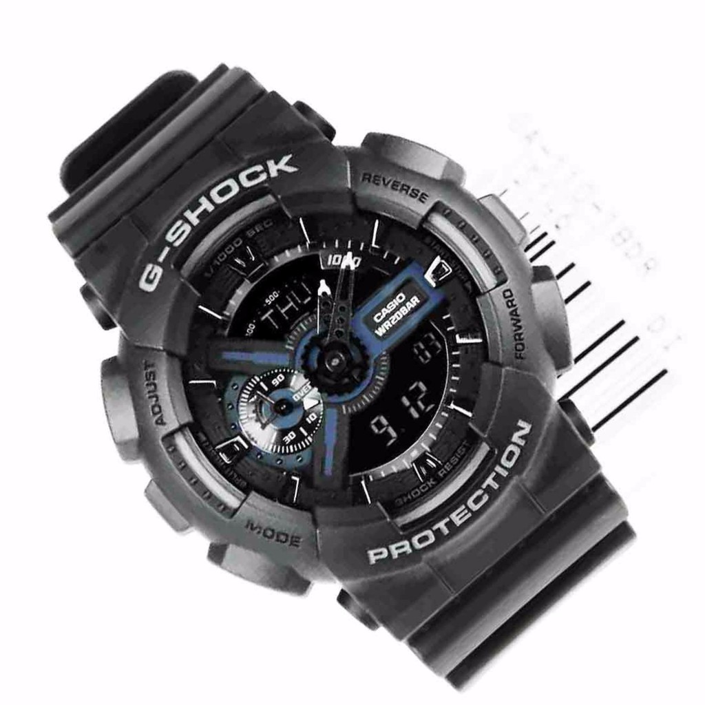 Đồng hồ nam dây nhựa G-SHOCK chính hãng Casio Anh Khuê GA-110-1BDR