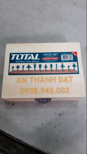 BỘ 12 MŨI PHAY CỐT 6.3MM TOTAL TACSR0104121