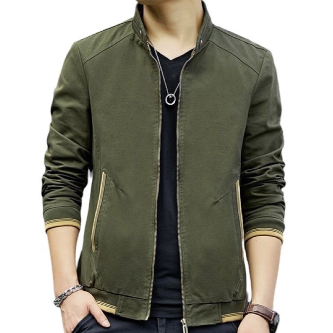 Áo Khoác KaKi Nam-Vải Kaki dày mịn,có túi trong,túi ngoài kéo khóa-Form chuẩn-KKBB
