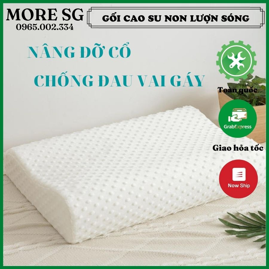 Gối Cao Su Non KAW Cao Cấp Dành Cho Người Lớn Chống Ngáy, Đau Cột Sống Cổ, Đau Vai Gáy