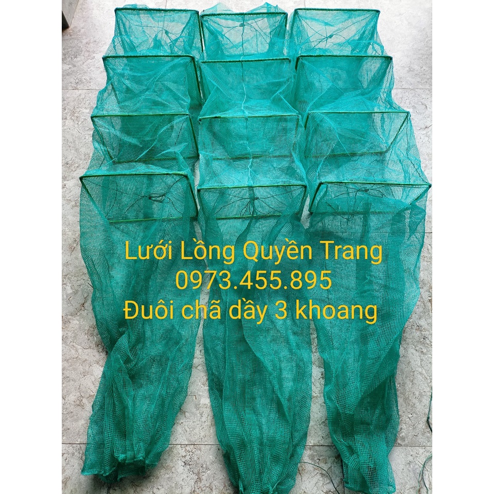 Đuôi bát quái bắt tôm ,cá chất liệu etilen gồm 4 khung