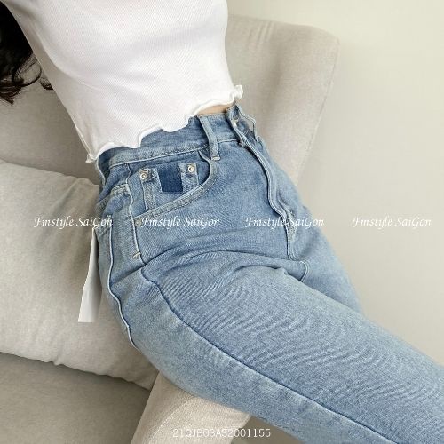 Quần baggy jean nữ cắt đùi lai thường (không co giãn) 0036 ulzzang thời trang VM STYLE 22QJB03AS2401
