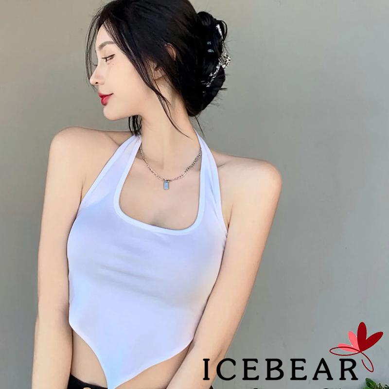 Áo Lửng Hai Dây Cổ Yếm Hở Lưng Màu Sắc Trơn Thời Trang Cho Nữ