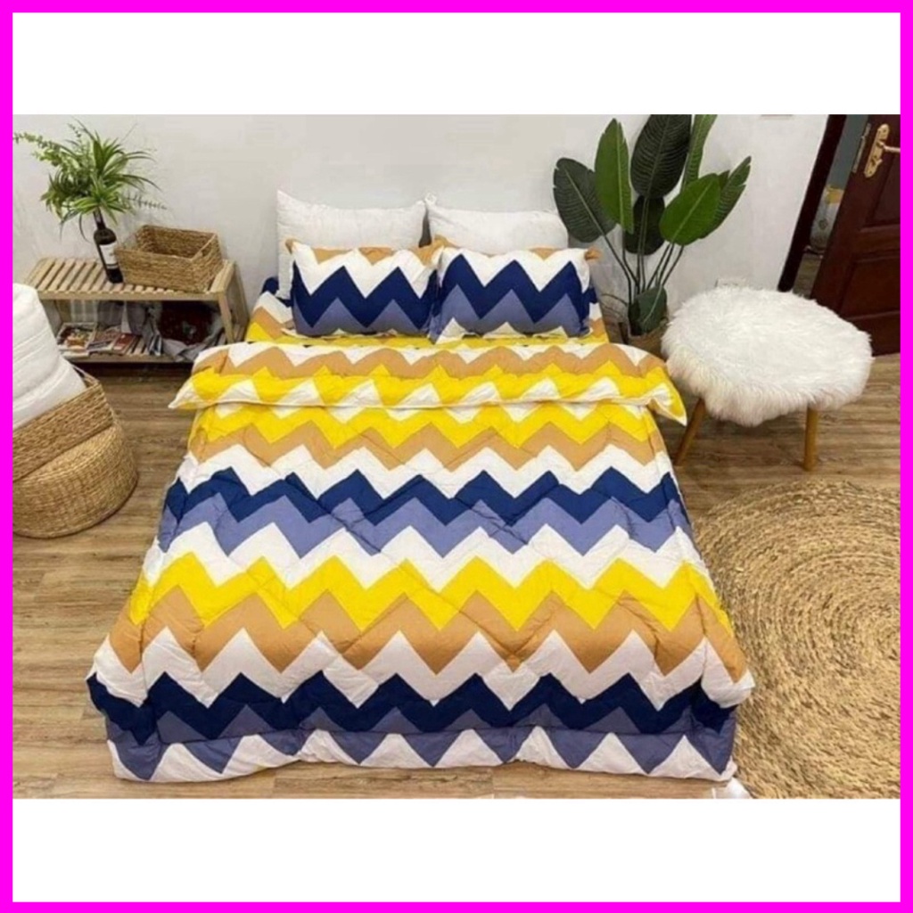 Sét chăn ga gối hình Tam Giác 3 Màu