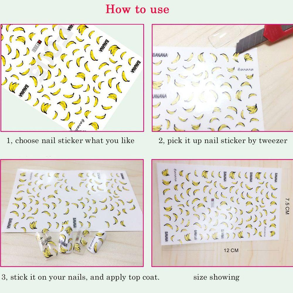 OCEANMAP Nhãn Dán Trang Trí Móng Tay 3D Hình Lá Phong Thời Trang