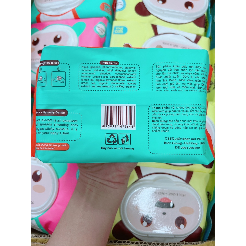 Khăn Giấy Ướt Phú Đạt Không Mùi An Toàn Cho Sức Khoẻ - 1 Gói