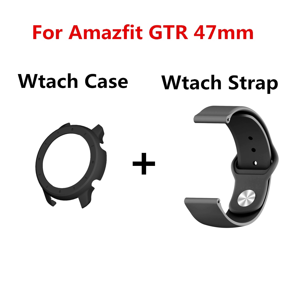 For Xiaomi Huami Amazfit GTR 47mm Smart Watch 22mm Replacement Watch Band+PC Case Cover