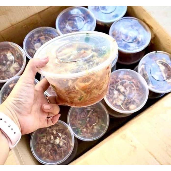 Set 50/100 Tô nhựa tròn trong kèm nắp dùng một lần đựng thực phẩm: bún, mì, phở, hủ tiếu An Khang Plastics
