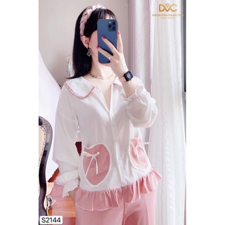 Bộ đồ nữ thu đông -  Pijama lụa cao cấp 2144