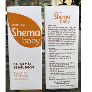Xịt Rôm Sảy Shema Baby - Tinh Chất Yến Mạch 50ML