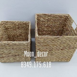 Giỏ lục bình đựng đồ hình vuông size 30, size 25