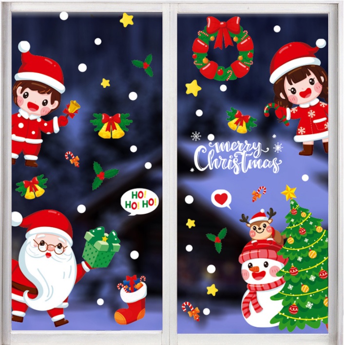 Decal dán tường Đón khách đêm giáng sinh cùng ông già Noel