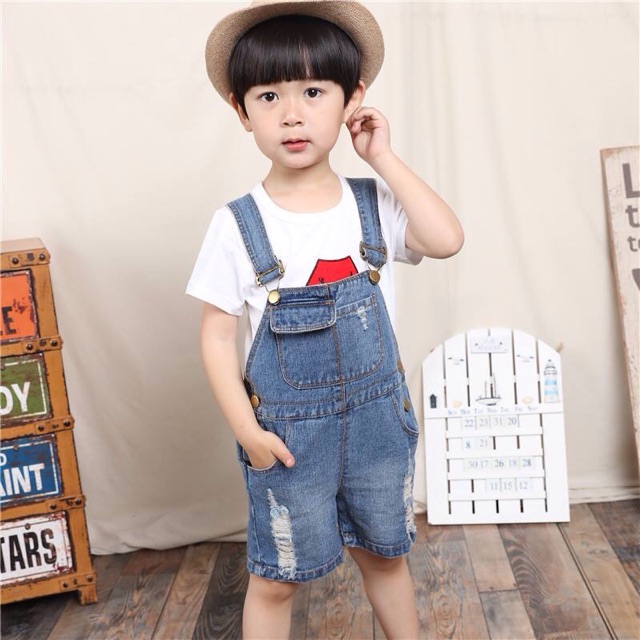 Quần yếm bò cho bé trai, bé gái