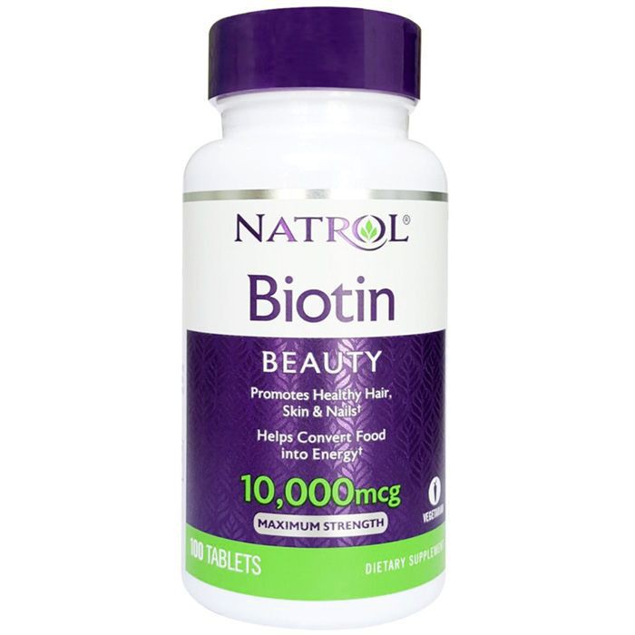 Viên Uống Mọc Tóc Mỹ Natrol Biotin 10,000mcg Maximum Strength 100 Viên