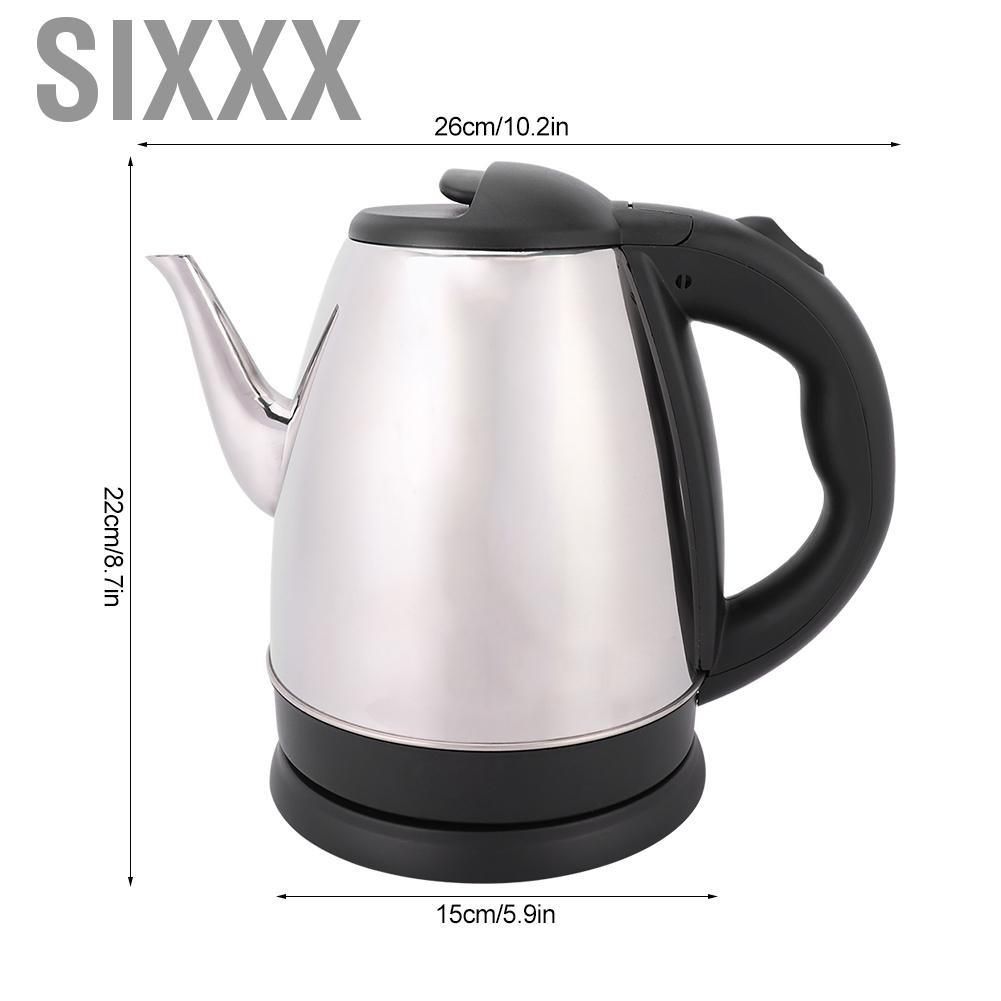 Sixxx 1.5L Household Stainless Steel Electric Kettle Water Boiler Heating Pot AU Plug 220V