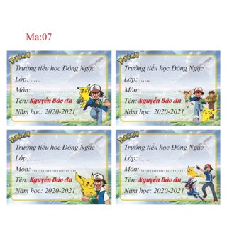 Nhãn vở cho BÉ TRAI