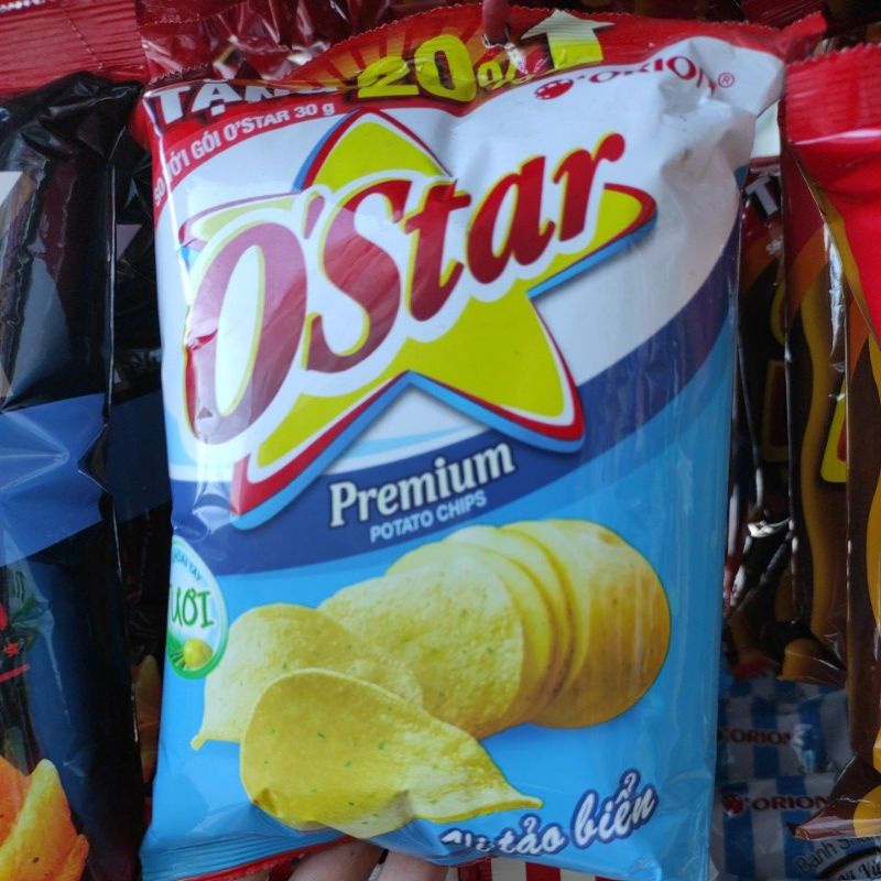 Combo 2 gói bim bim O'Star vị tảo biển gói 36g