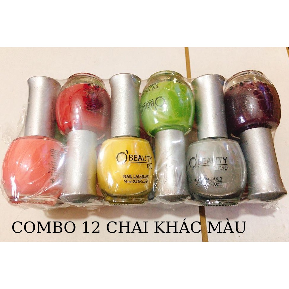 SƠN MÓNG TAY - COMBO 12 CHAI KHÁC MÀU TÔNG ĐẸP - MÀU LÊN CHUẨN - MẪU SỐ 1