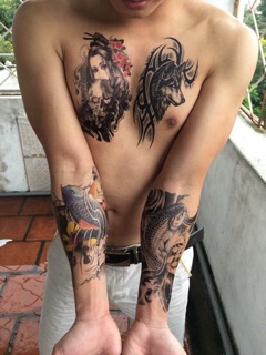 Hình xăm dán ( cô gái thần chết)