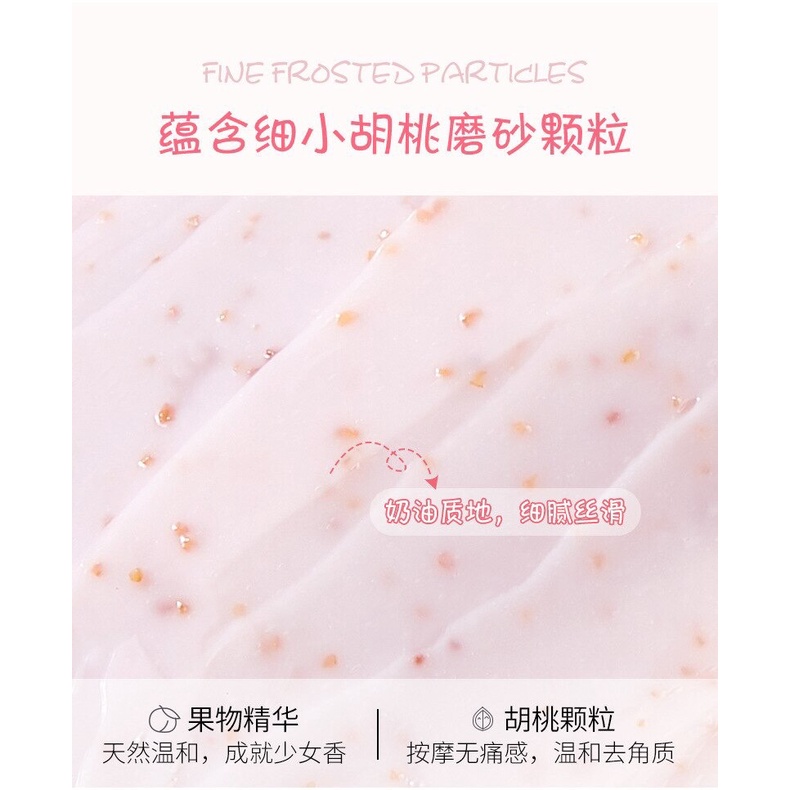 Tẩy da chết body đào Heyxi Peach Clear Body Scrub 200G | WebRaoVat - webraovat.net.vn