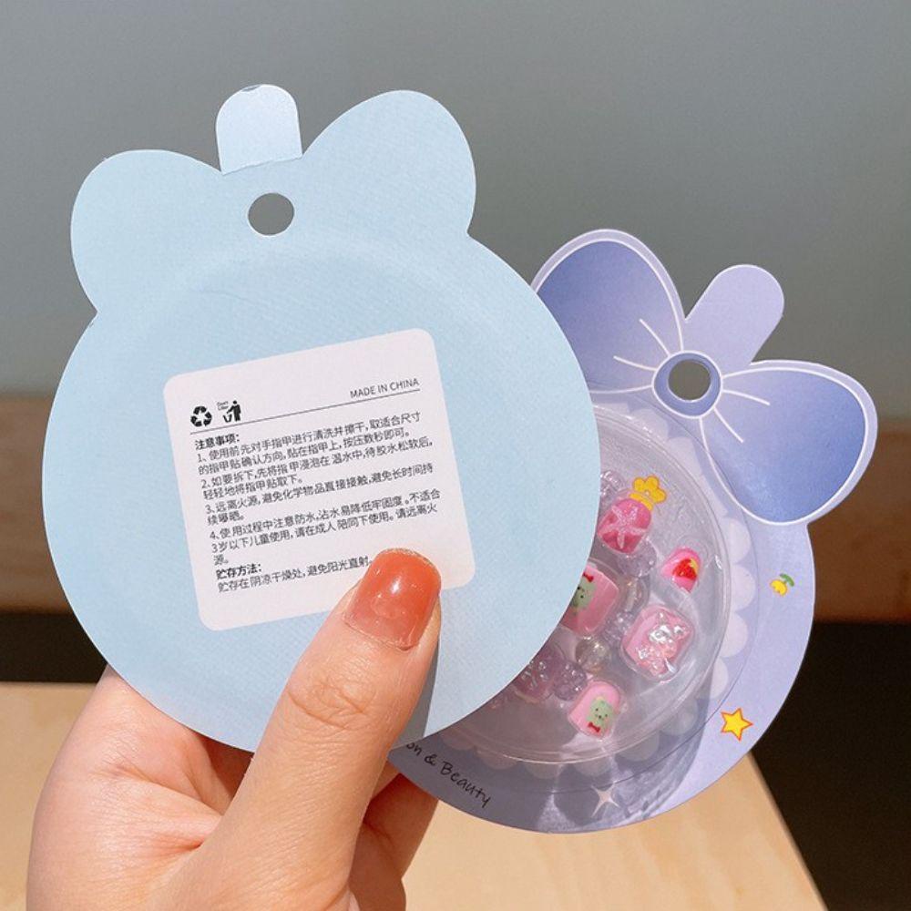 Bộ Móng Tay Giả Họa Tiết Hoạt Hình Có Thể Tháo Rời Dùng Làm Quà Tặng Cho Bé DIY