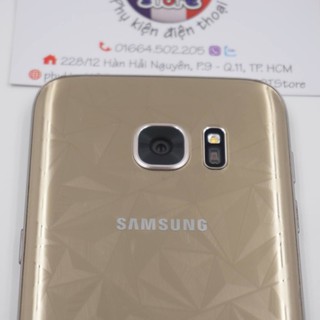 Miếng dán mặt lưng 3D vân kim cương cho S7 Edge / S7
