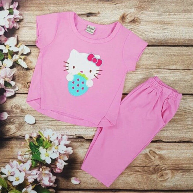 XẢ HÀNG BỘ BÉ GÁI KITTY QUẦN LỬNG CAO CẤP SIZE NHÍ 1-5 GIÁ SỐC
