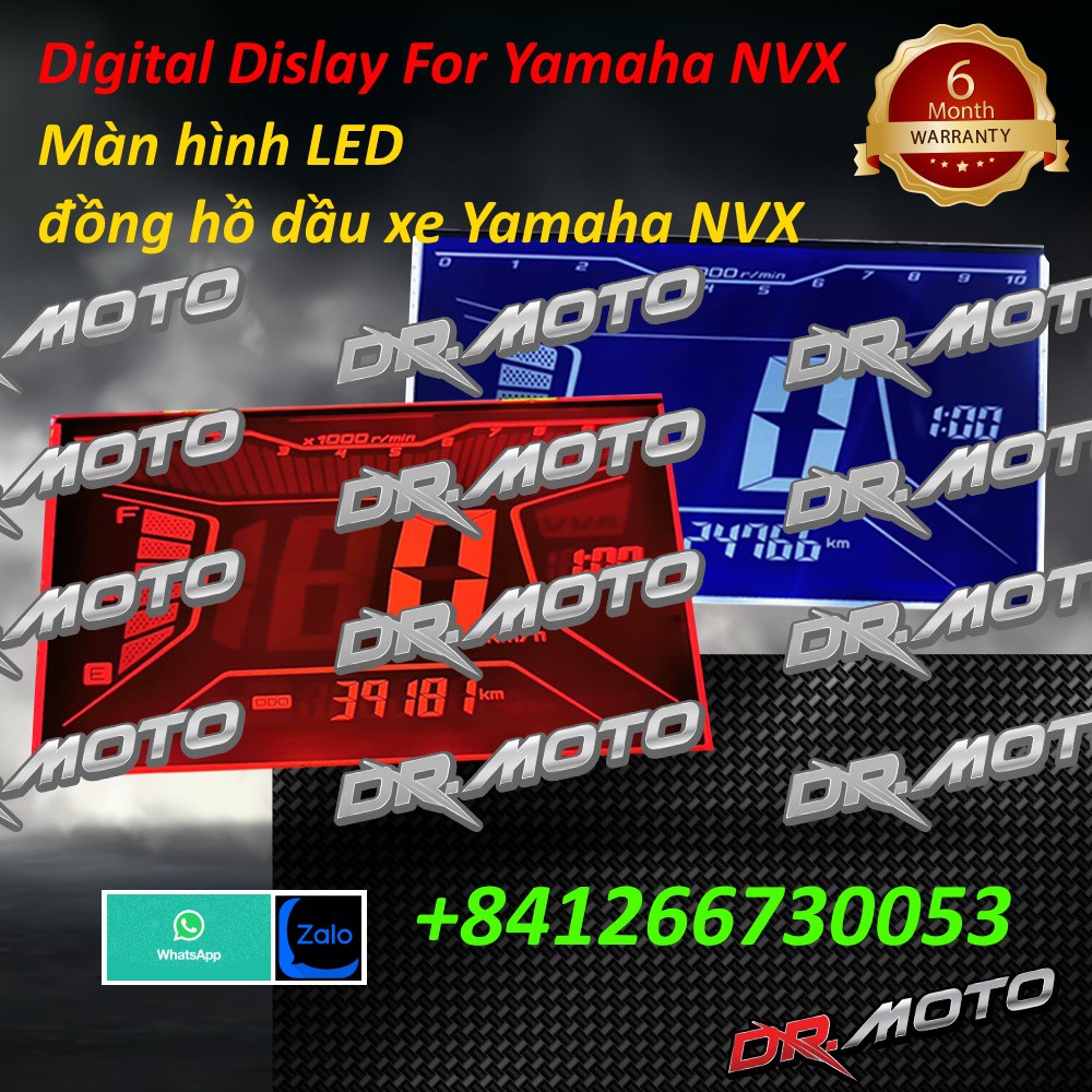 Màn hình LED đồng hồ dầu xe Yamaha NVX, Digital screen for Yamaha Aerox 155, Lcd Display