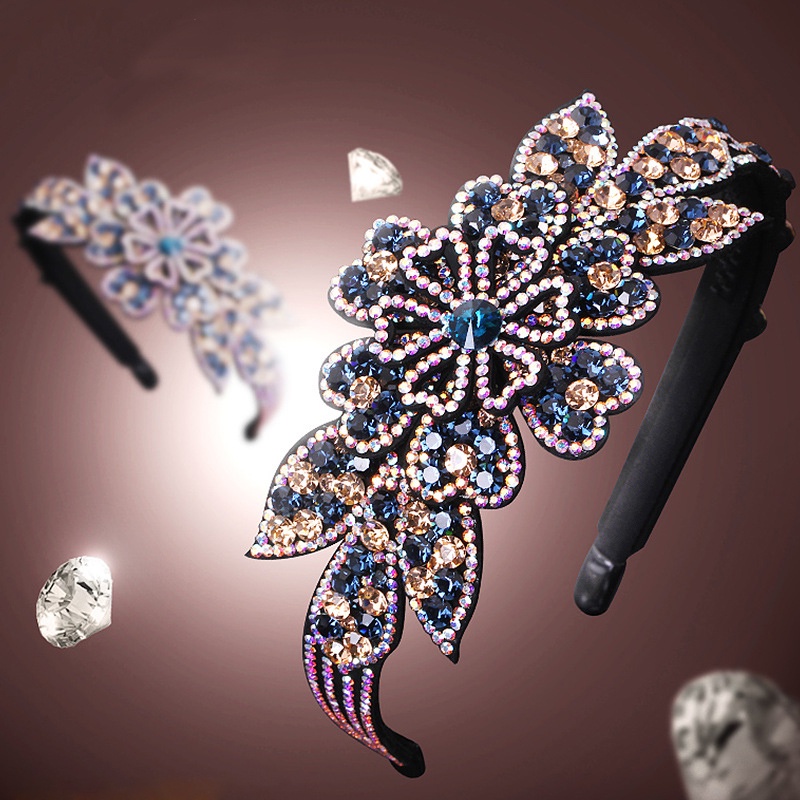 Cài tóc Haimeikang Hàn Quốc retro đính đá rhinestone đầy màu sắc thời trang cho nữ