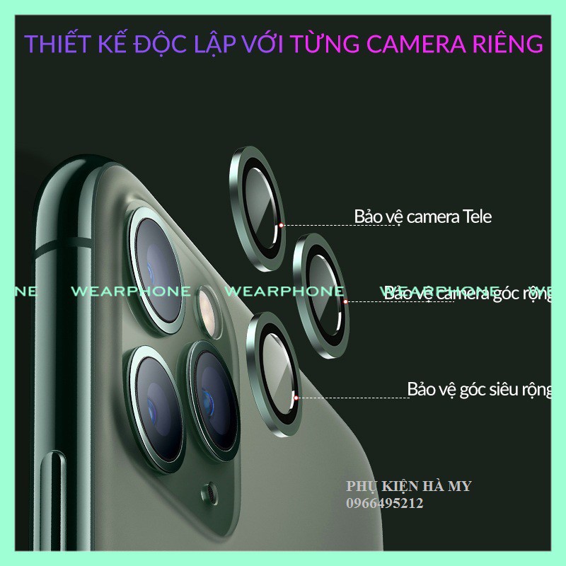 [BẢO VỆ CAMERA]Ống Kính Cường Lực Camera Đơn Chống Lóa Phù Hợp Cho Dòng Máy iPhone 11/ iPhone 11 Pro/ iPhone 11 Pro Max