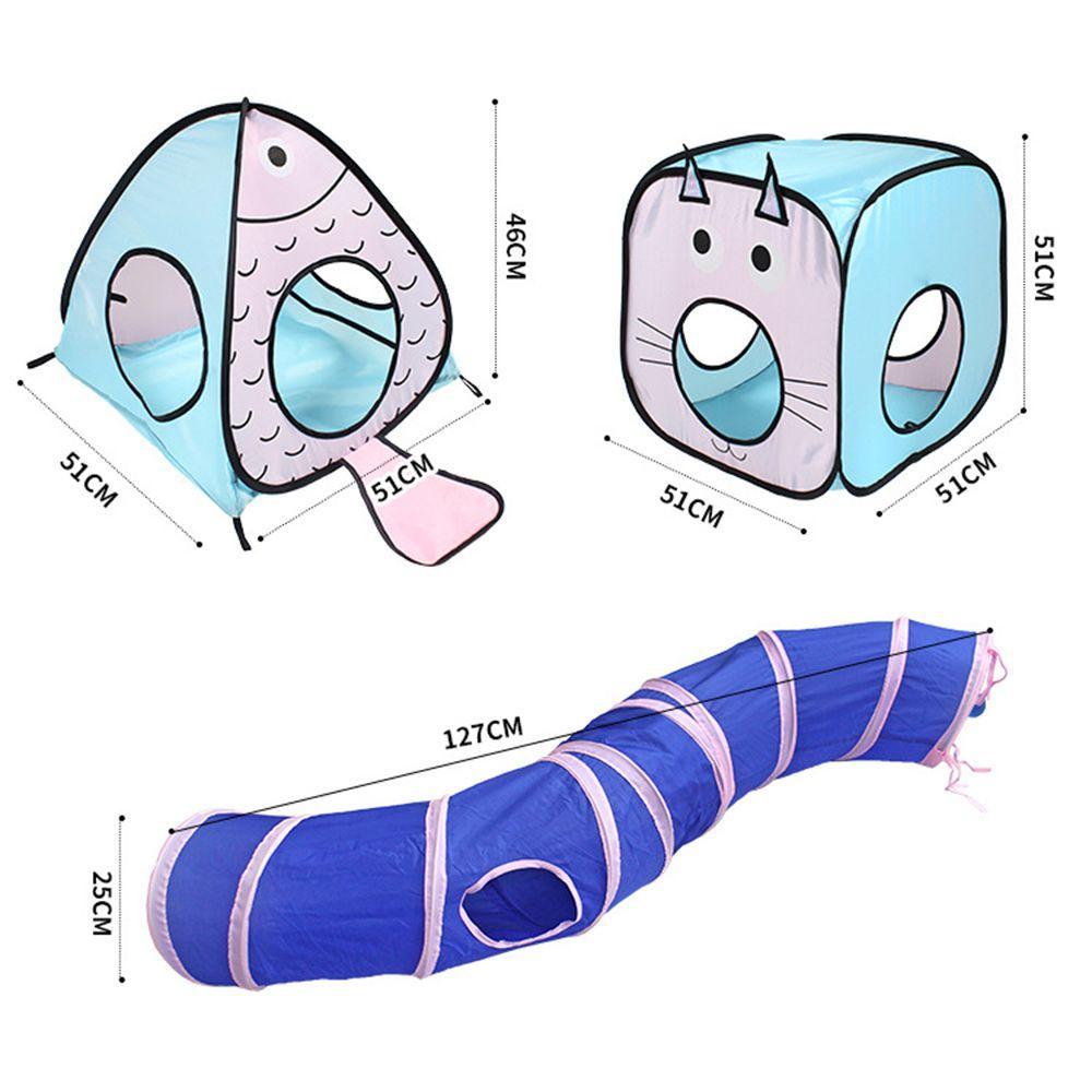 Đường Hầm Hình Cá Vui Nhộn Có Thể Gấp Gọn Dùng Huấn Luyện Thú Cưng