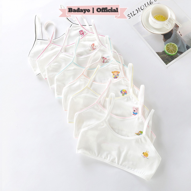 Set 5 áo lót cho bé gái 7 đến 16 tuổi cotton cao cấp thích ứng với da thời trang trẻ em BADAYO SE295