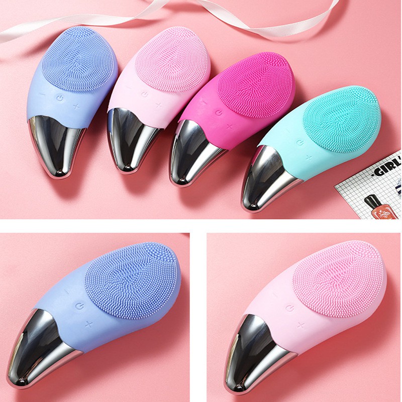 [Mẫu mới – Tích hợp Ion Sonic] Máy rửa mặt Sonic Facial Brush sạch da kháng khuẩn