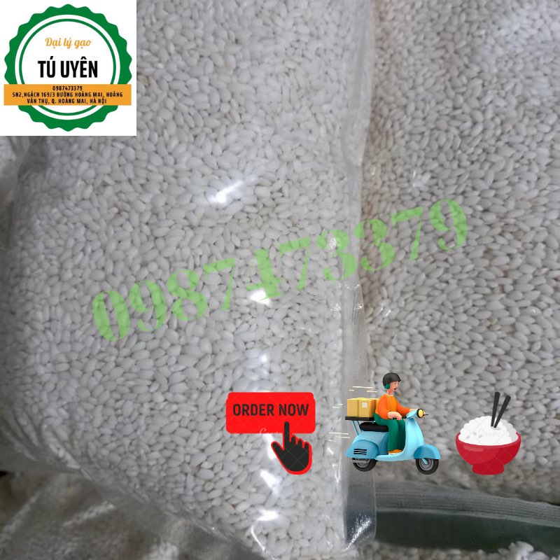 Gạo nếp cái hoa vàng thơm, ngon đặc biệt, dẻo xôi túi 1kg