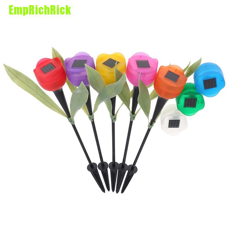 Đèn Led Hình Hoa Tulip Sử Dụng Năng Lượng Mặt Trời Trang Trí Sân Vườn