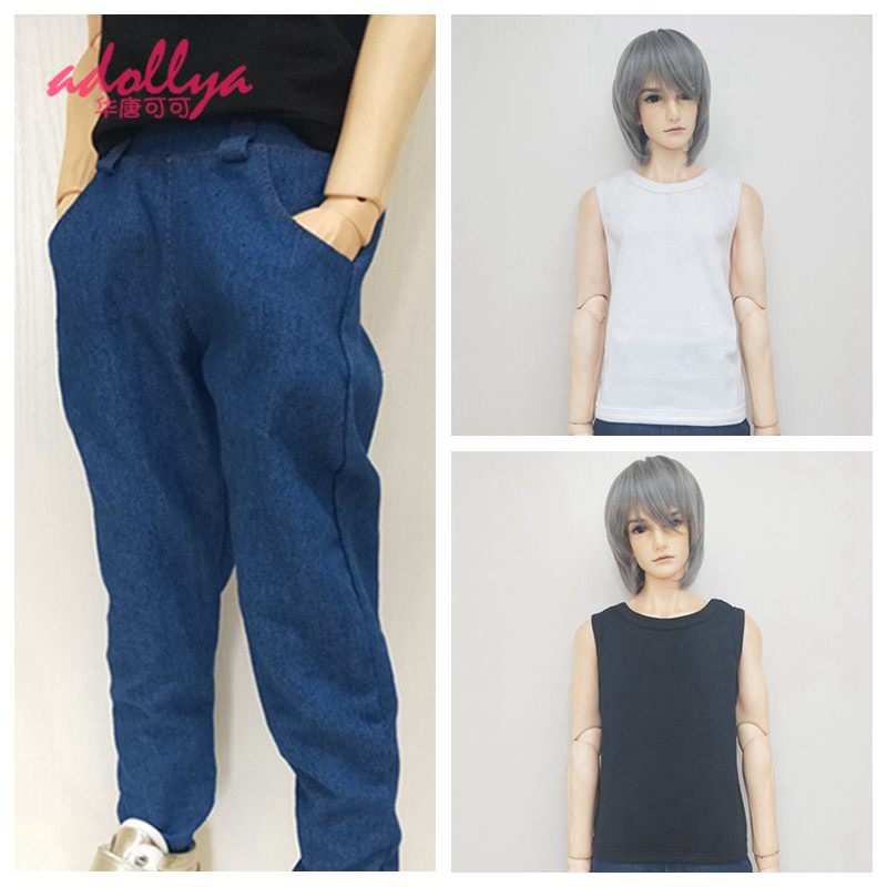 Bộ Quần Áo Vải Jean cotton Cho Búp Bê bjd 1/3 1/4 1/6