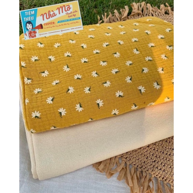 Vải xô muslin hoa nhí và Linen hoa nhí