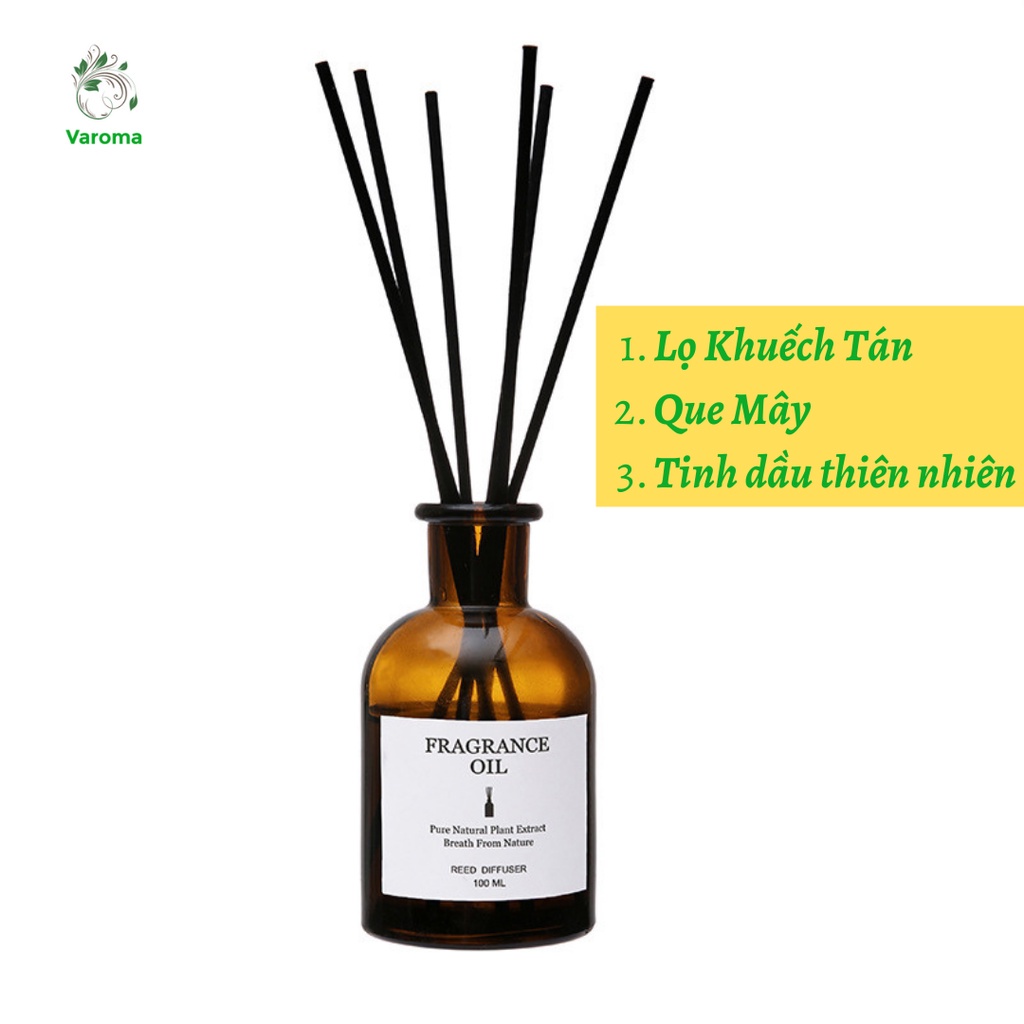 Tinh Dầu Thơm Thiên Nhiên VaromaS Bản Sang Trọng Để Phòng Que Gỗ Tự Khuếch Tán Thanh Lọc Khử Mùi Không Khí KT29