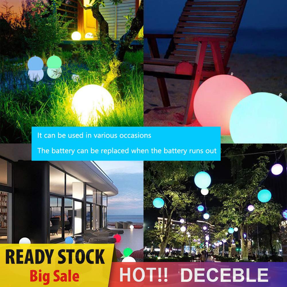 deceble Inflatable Beach Ball Remote Control LED Light Swimming Pool Ball Party Toy