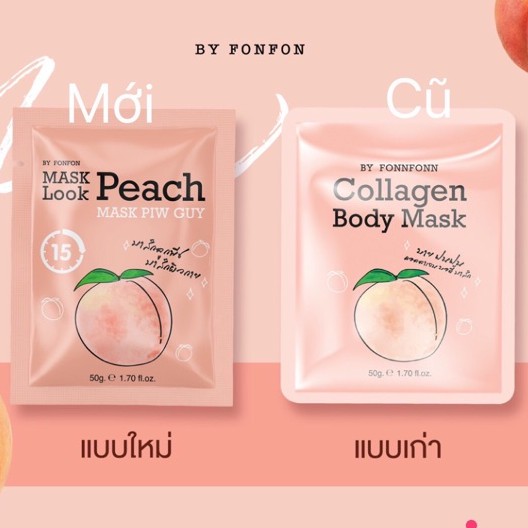 Mặt Nạ Ủ Dưỡng Trắng Da Trái Đào Thái Lan Collagen White Peach Mark By Fonnfonn 50g