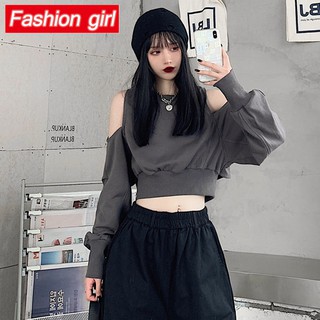 Áo Thun Tay Dài Hở Vai Thời Trang Dành Cho Nữ