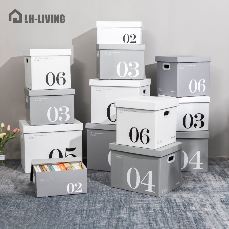Hộp Giấy Trắng Đựng Đồ/Sách/Tài Liệu/Tài Liệu Có Nắp Đậy