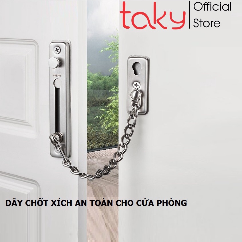 Dây Chốt Xích - Taky, Đảm Bảo An Toàn Cửa Phòng, Đề Phòng Người Lạ Đẩy Cửa Vào Khi Mới Mở Cửa. 3100