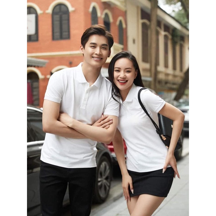 Áo polo đôi nam nữ cao cấp . áo thun polo nam nữ chất da cá