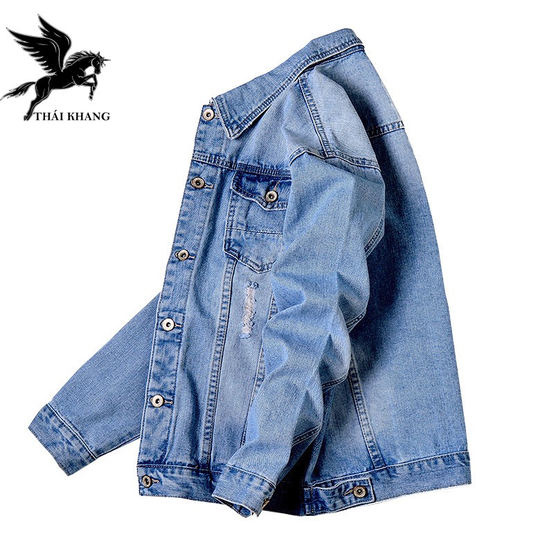 áo sơ mi bò nam dài tay vải jean cao cấp hàng shop loại áo sơ mi denim dài tay mặc thoải mái ASJD01