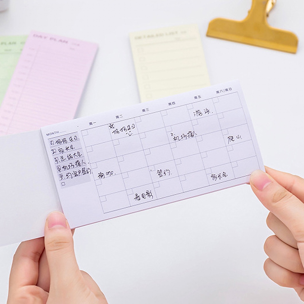 30 tờ giấy ghi chú việc cần làm Danh sách kế hoạch hàng ngày Sổ ghi nhớ Sticky Note Pad