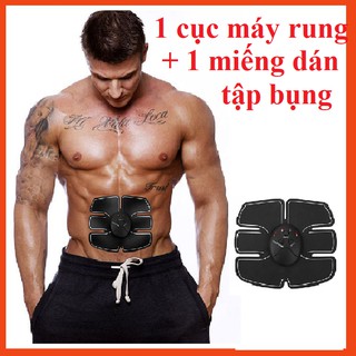 FREESHIP TỪ 50K _ bộ máy tập bụng giảm mỡ EMS cao cấp gồm 1 cục rung+1 miếng dán bụng